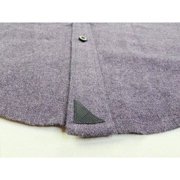 Untuckit Size Medium Mens Plum Flannel Long Sleeve Logo Tag Cotton Pocket Shirt - Picture 6 of 9